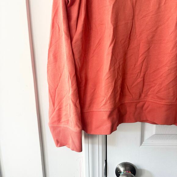 Faherty Bright Orange Sudadera Coastal Cloud Crewneck Sweater Medium - Picture 4 of 10